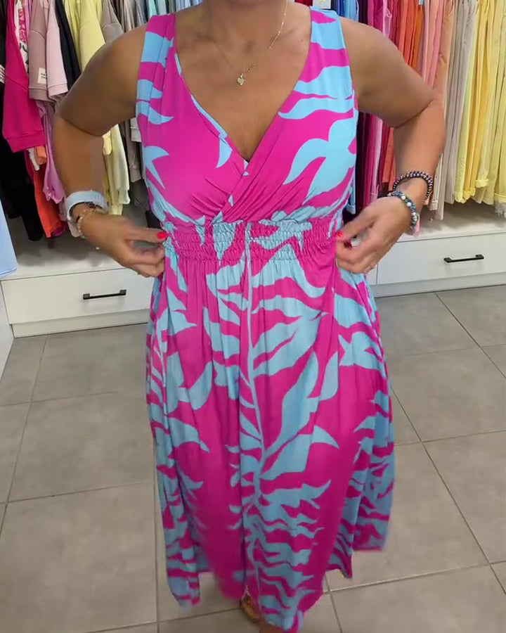 Kealia – Kleid Mit Blumenmuster Und Gesmokter Taille