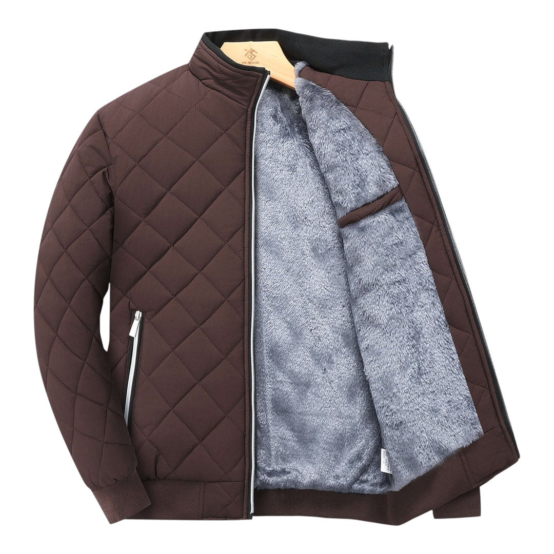 Hristo – Vlies gefütterte Jacke Mit Rautenmuster