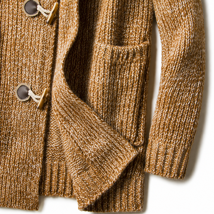 Lyndan – Langer Cardigan MIT Kapuze Und Knebelknöpfen