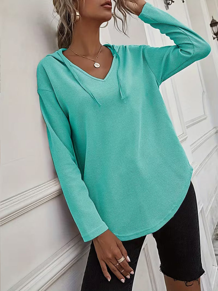 Heydi – Langarm Pullover Mit Kapuze Und Abgerundetem Saum