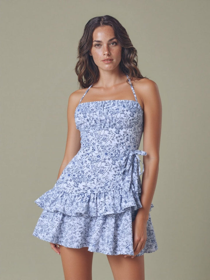 Ortagus - Blumiges Rüschenkleid