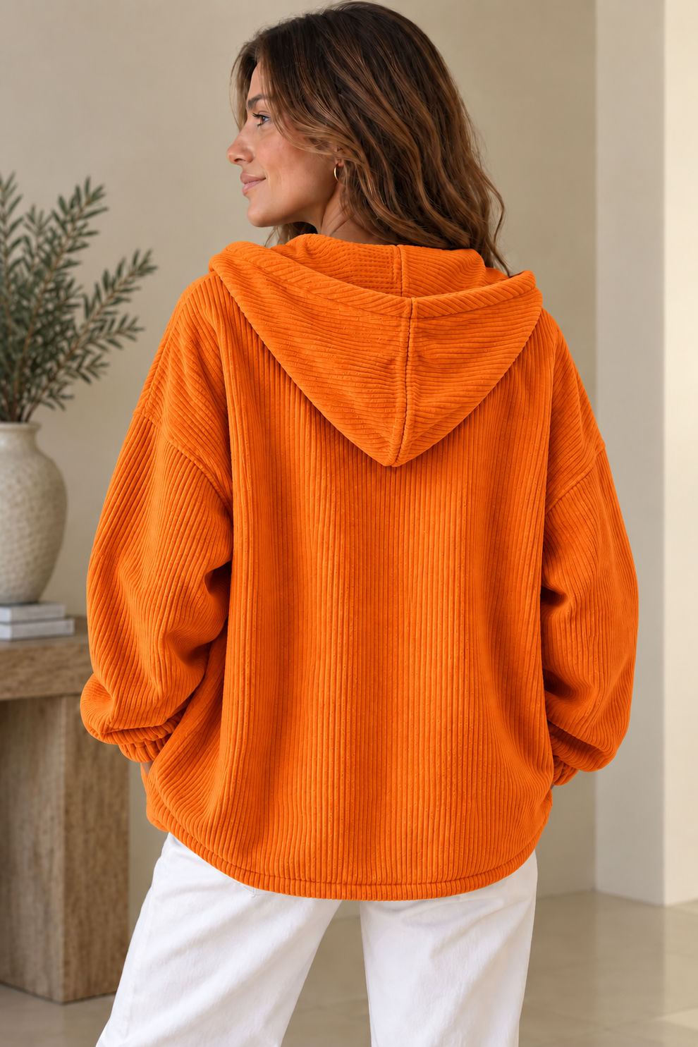 Nalina – Übergröße-Kapuzen Jacke Aus Cord