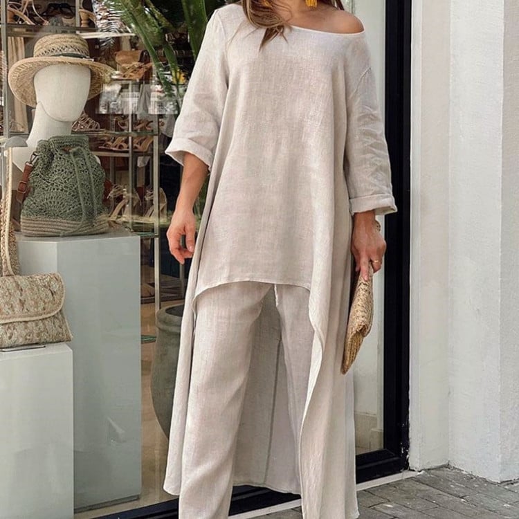 Liselotte - Modisches Freizeitkleid aus Leinen