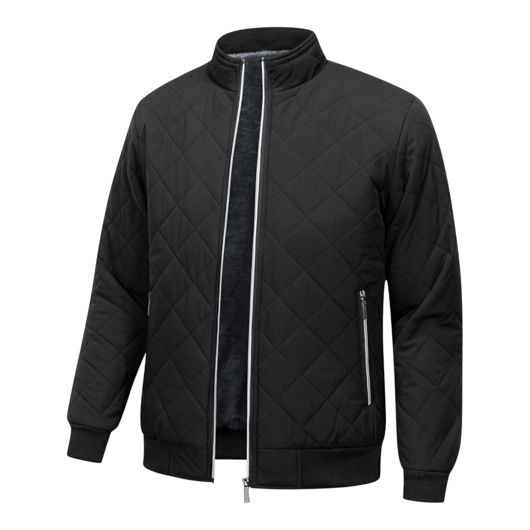 Hristo – Vlies gefütterte Jacke Mit Rautenmuster