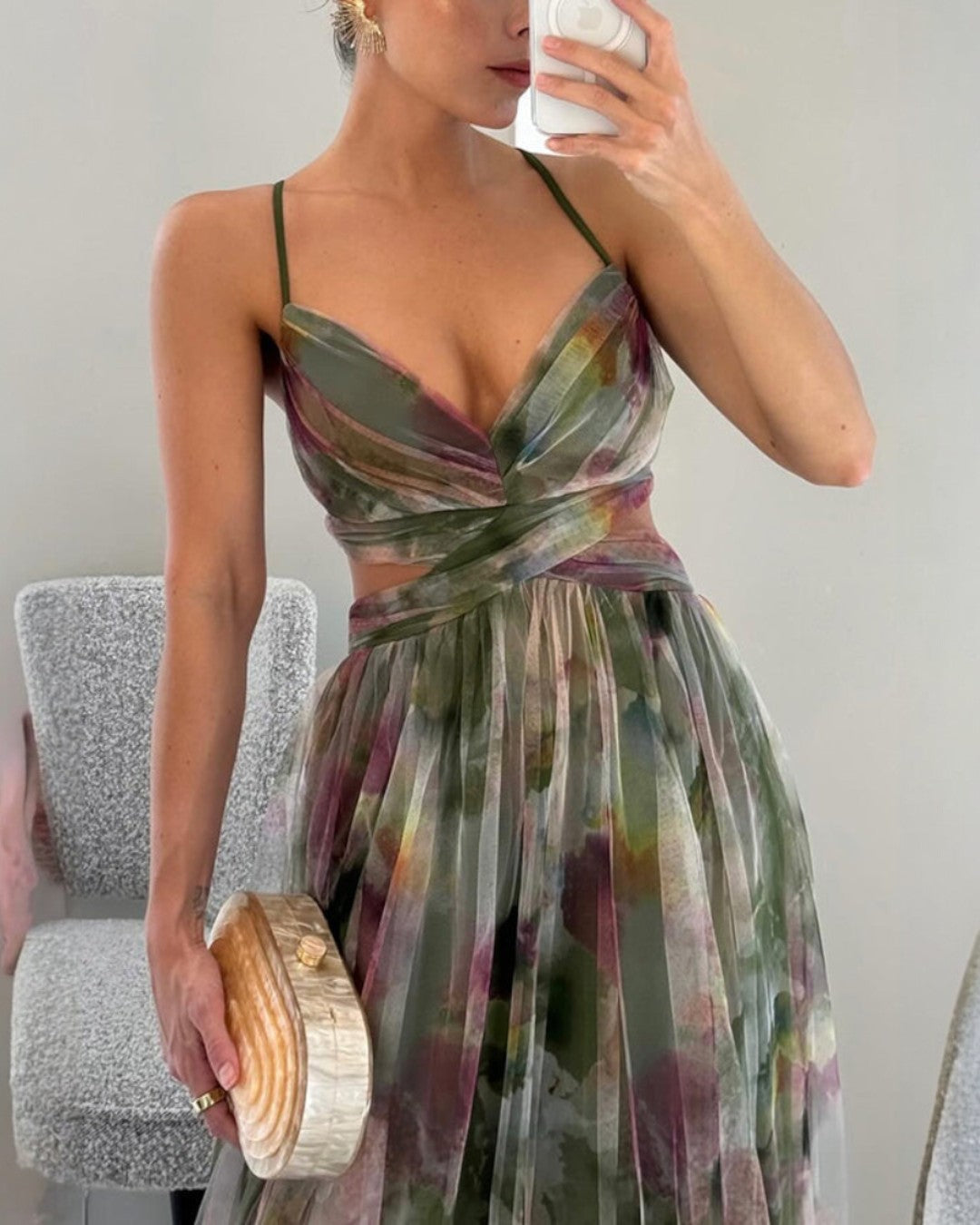 Tunika – Maxikleid Mit Blumenmuster