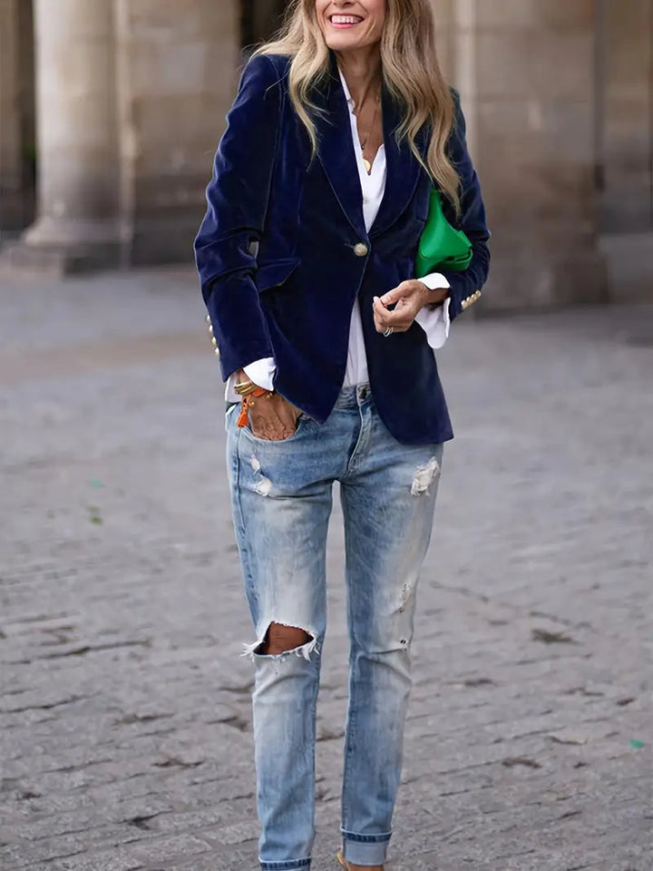 Elīna – Modischer Samt Blazer