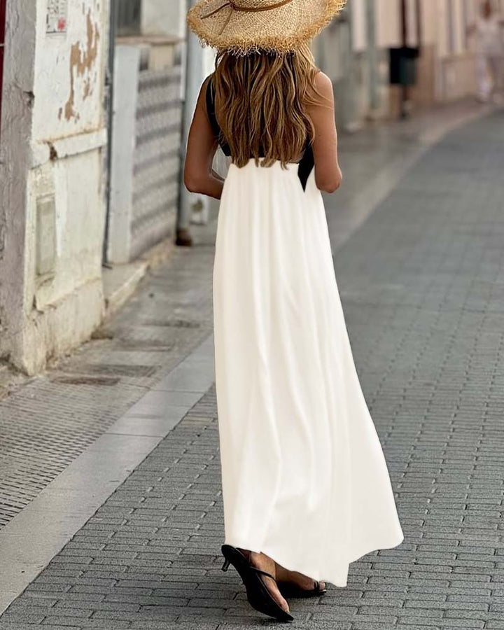 Giana – Elegantes Rückenfreies Kleid Mit Gekreuztem Ausschnitt