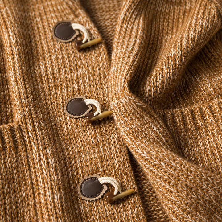 Lyndan – Langer Cardigan MIT Kapuze Und Knebelknöpfen