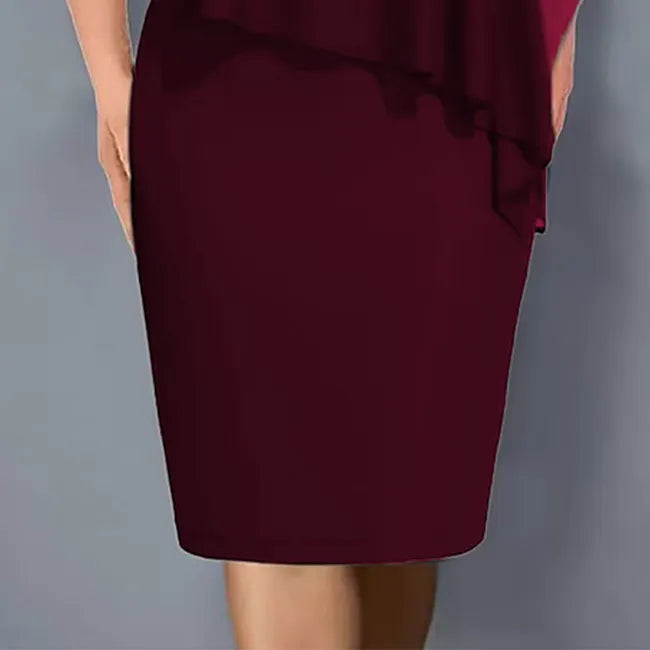 Amelie – Chiffon-kleid MIT V-ausschnitt Und Strassverzierung