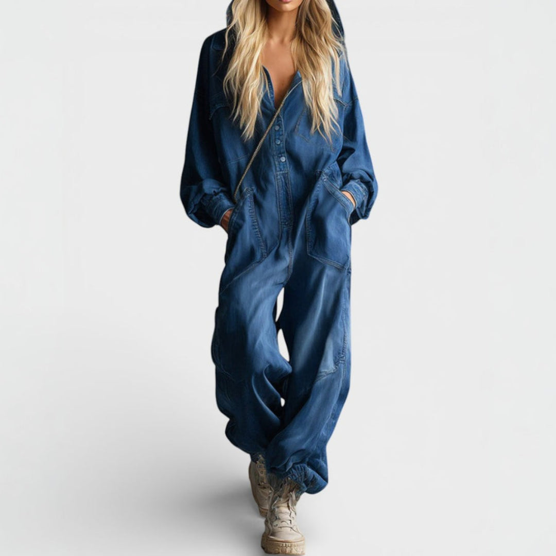 Estielle - Jeans Overall Mit Kapuze