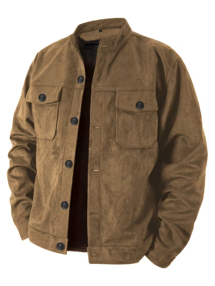 Jelil – Wildleder Jacke Mit Zwei Vordertaschen