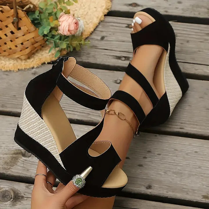 Leontyne – Orthopädische Keilabsatz Sandalen