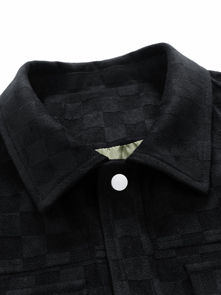 Leander – Jacke Mit Karomuster Aus Kunstwildleder Mit Taschen