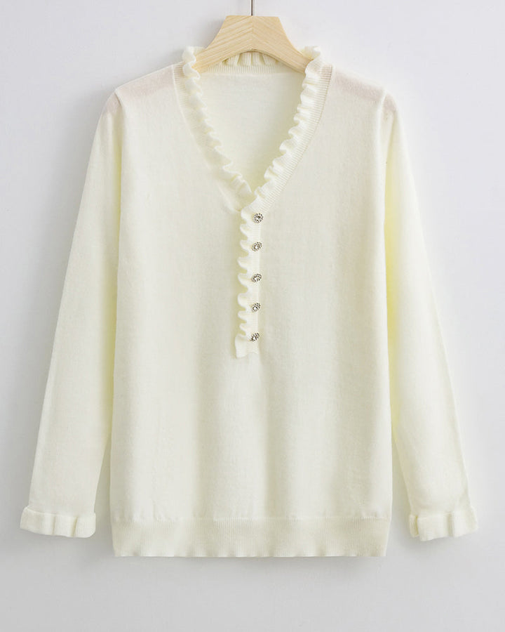 Ksenja – Knitterbluse mit Knop