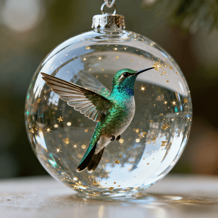 FrostFlight – Kollektion Von Weihnachtskugeln Aus Glas Mit Niedlichen Vögeln