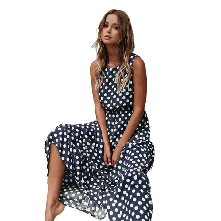 Laressa - Boho Polka Punkt Midikleid
