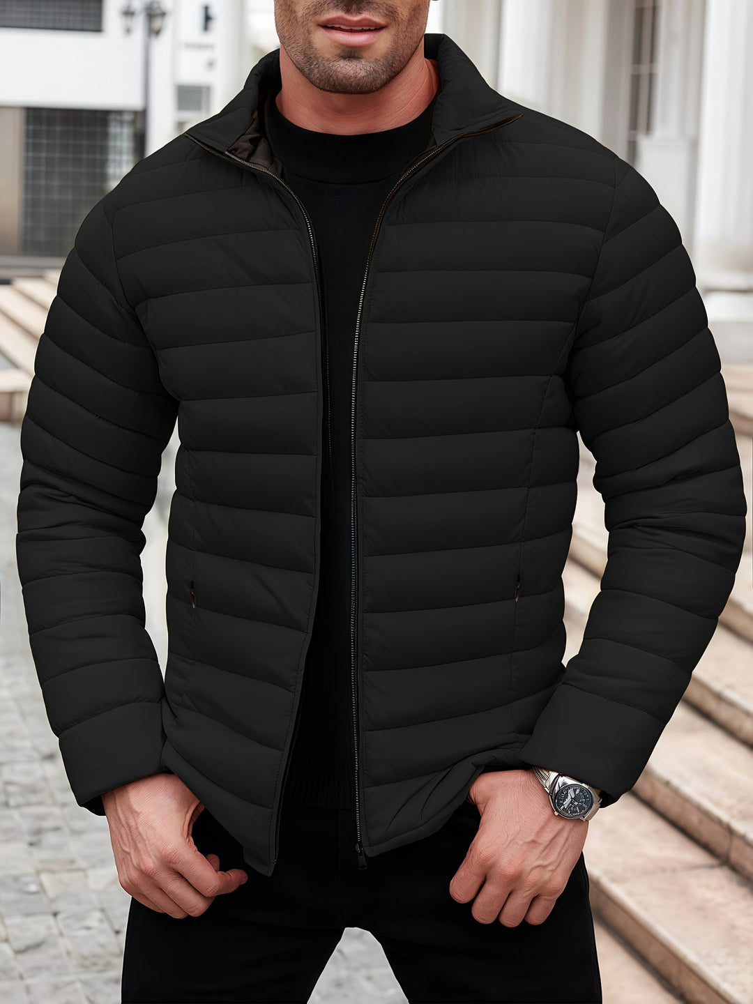Kristian – Gesteppte Pufferjacke Mit Reißverschluss