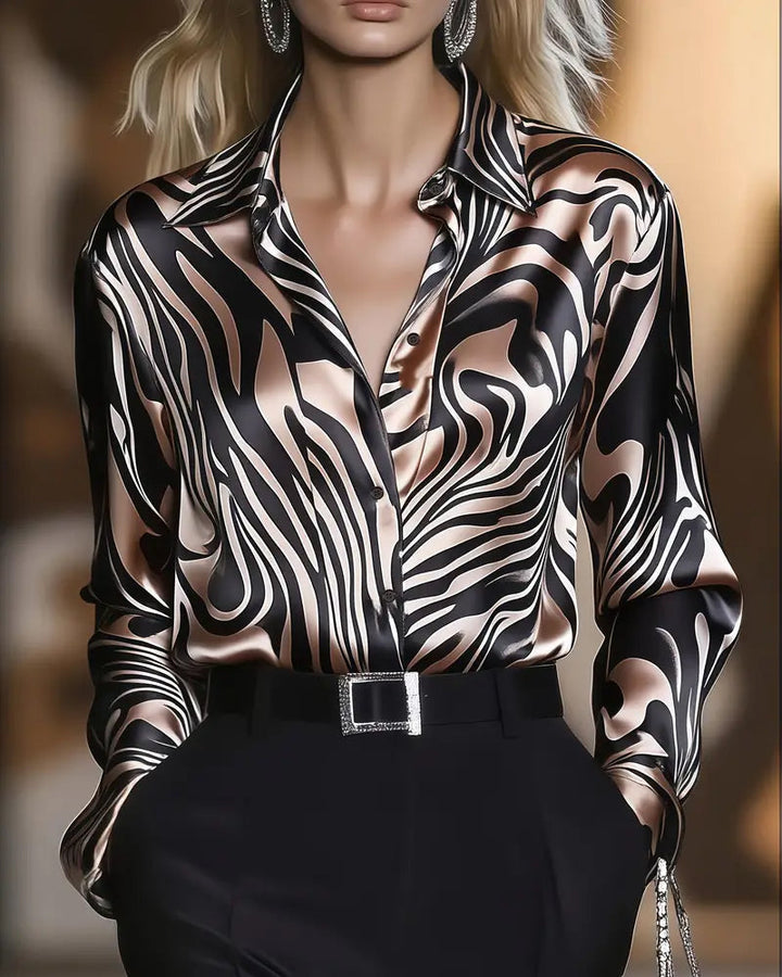 Luziana – Stilvolles Hemd Mit Zebra Druck