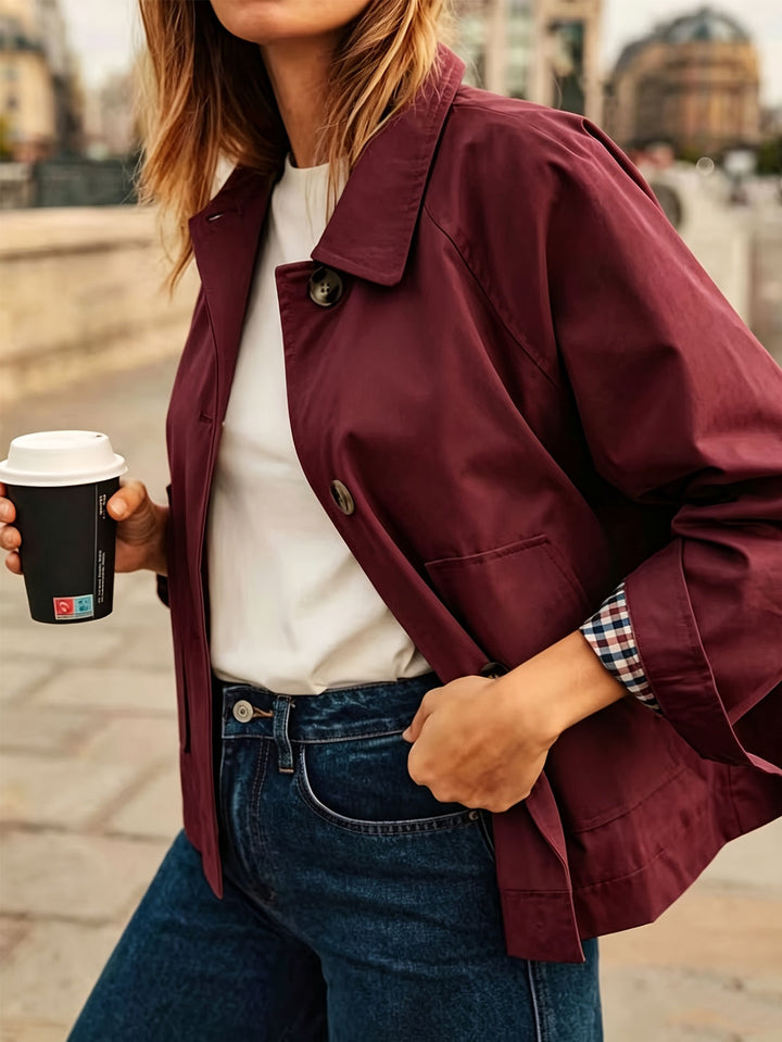 Alyona - Stylische Langarmjacke mit Knopfleiste