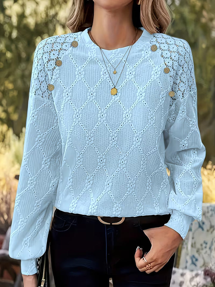 Carys – Gemusterte Bluse Mit Langen Ärmeln