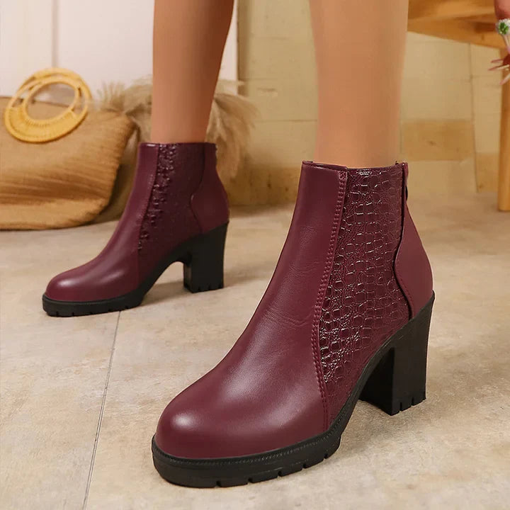 Noy - Leder Schuhe Mit Dickem Absatz