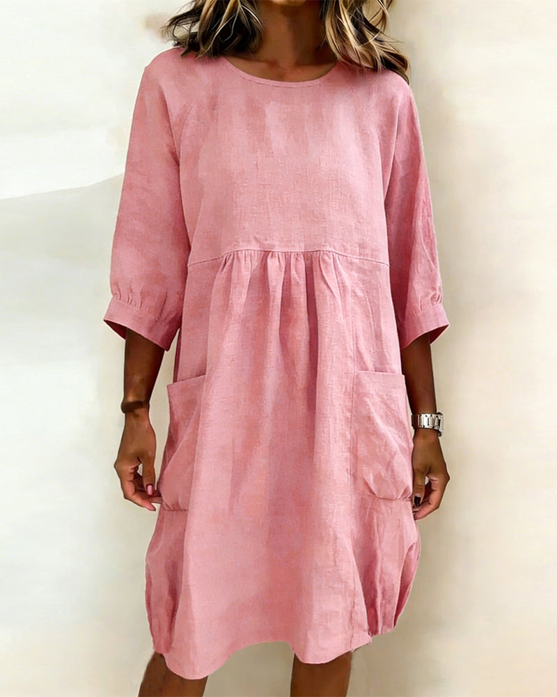 Maleesha - Stilvolles Kleid Mit Weiten Ärmeln