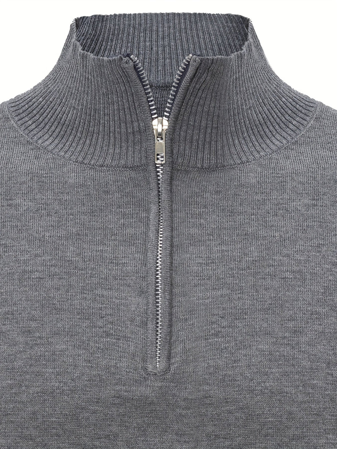 Sumuel – Strickpullover Mit Reißverschluss Und Geripptem Kragen