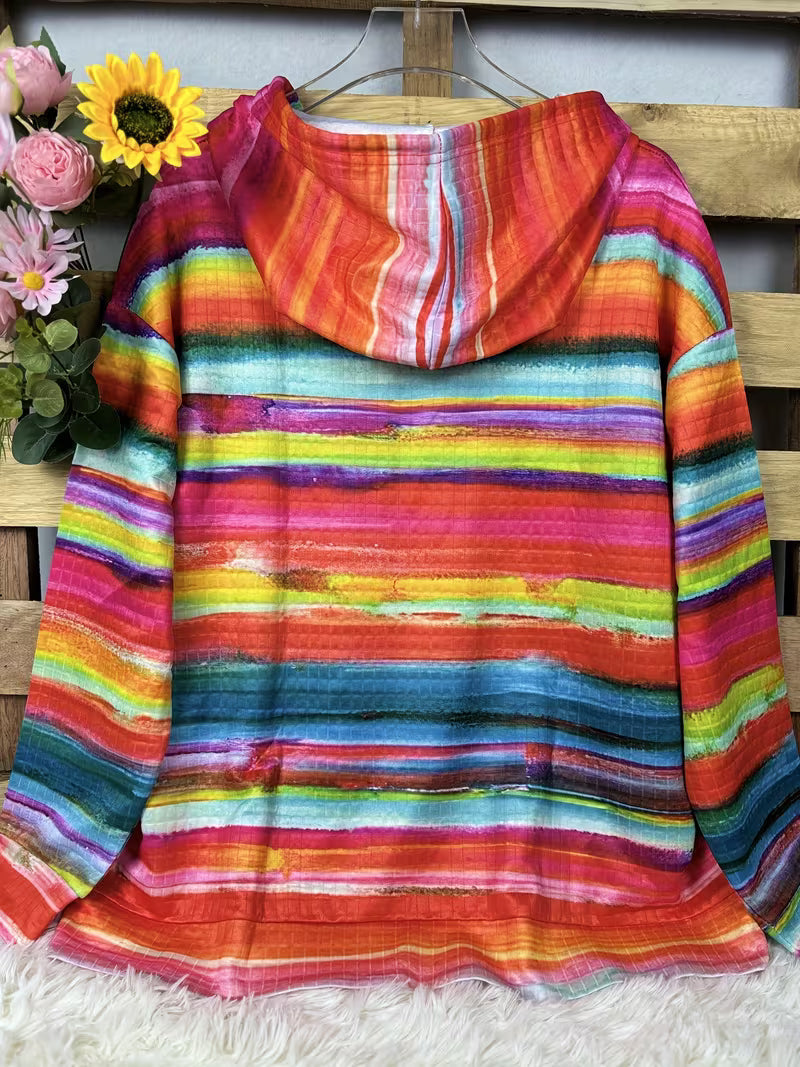 Leoiza – Kapuzenpullover MIT Regenbogenmuster