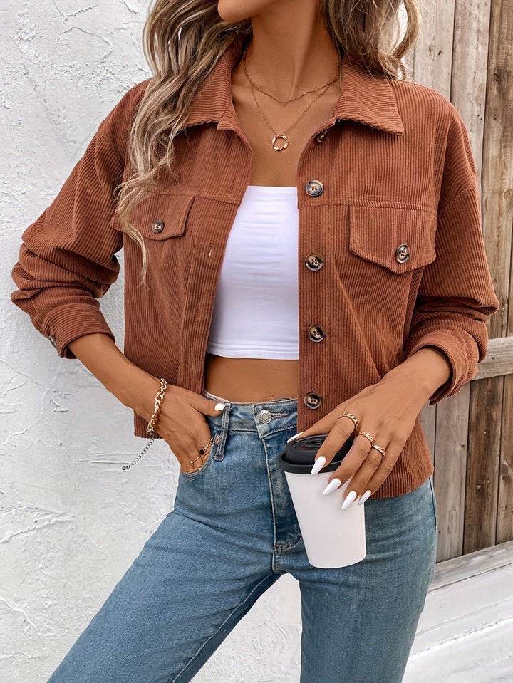 Nichola – Langärmelige Jacke Mit Knopfleiste
