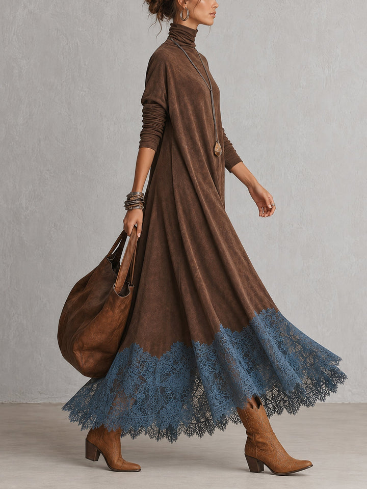 Albria – Langärmliges Maxikleid im Vintage-Stil