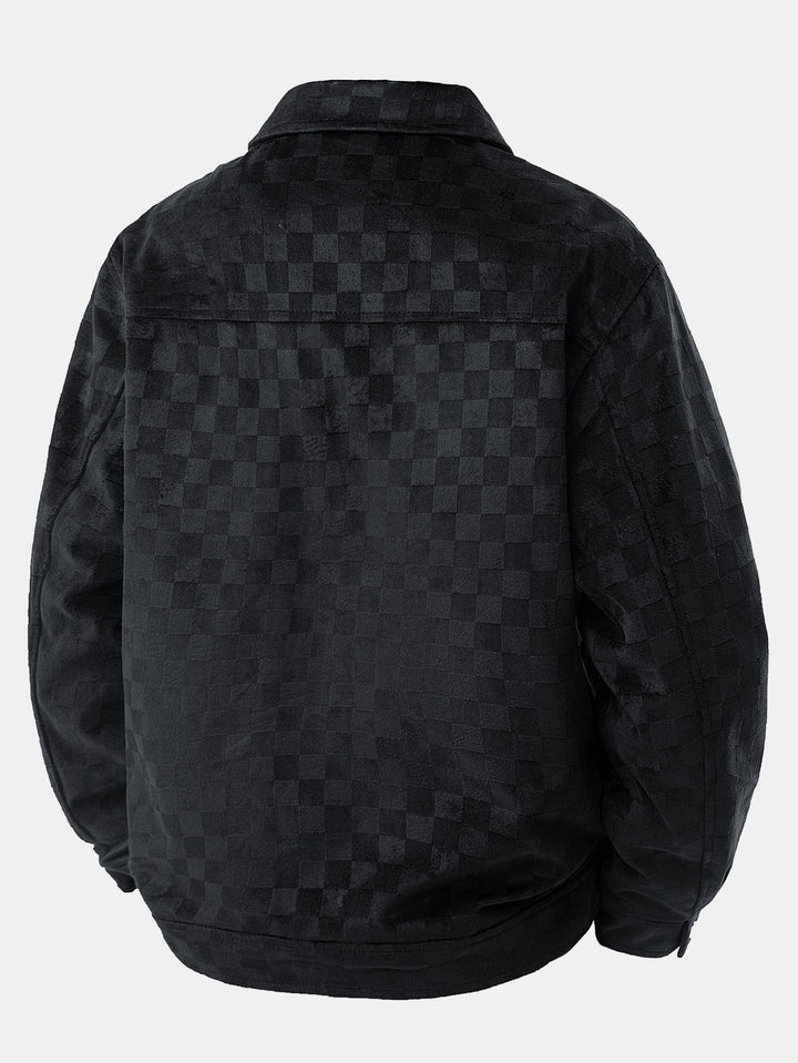 Leander – Jacke Mit Karomuster Aus Kunstwildleder Mit Taschen