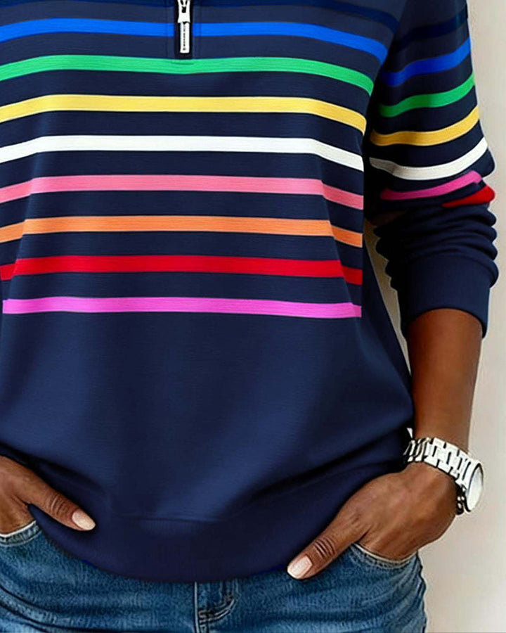Uschi – Eleganter Pullover Mit Viertelreißverschluss