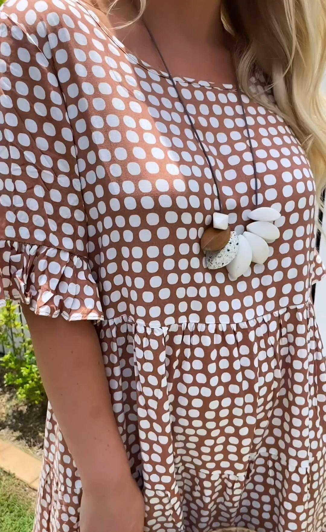 Yumi - Kurzärmeliges Midikleid