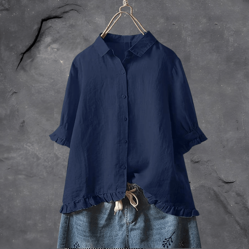 Sonika – Übergroß Bluse Mit Knöpfen