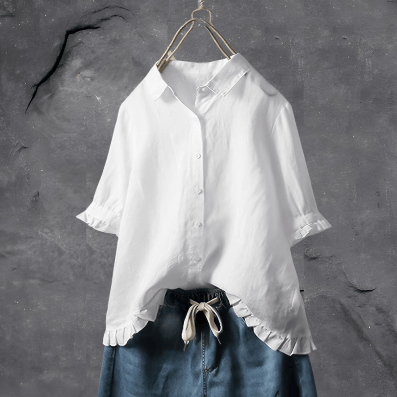 Sonika – Übergroß Bluse Mit Knöpfen