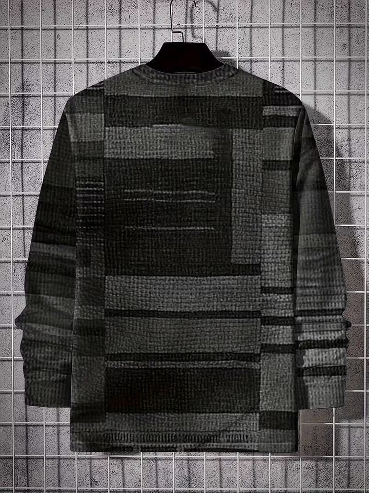 Kellan – Langärmliges Hemd MIT Geometrischem Patchwork-print