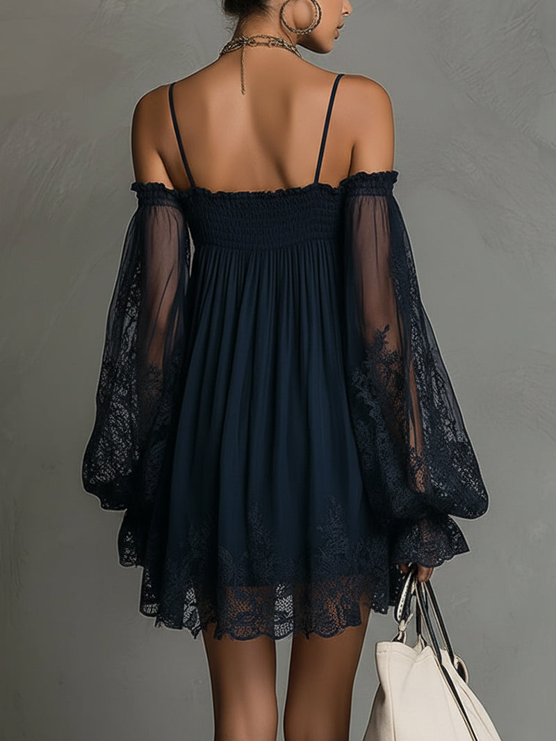 Charity – Schulterfreies Spitzenkleid
