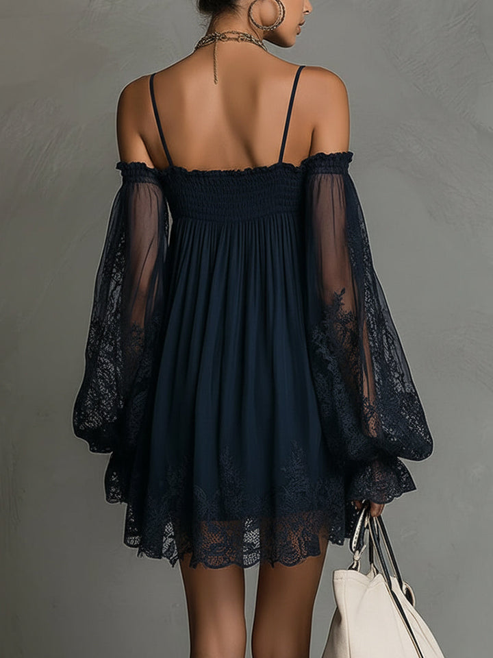 Charity – Schulterfreies Spitzenkleid