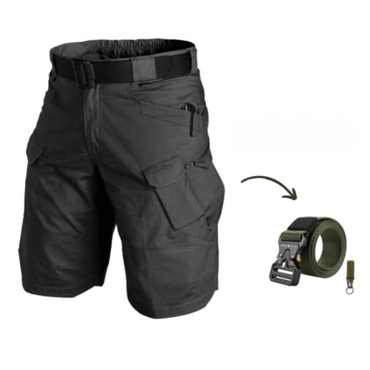 Kazuya - Cargo-Kurze Hosen mit 7 Taschen + Freier Gürtel