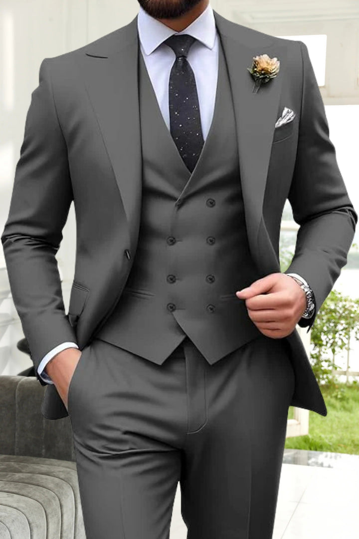 Gremist - Spitze Revers Slim Fit 3-Teilige Anzüge