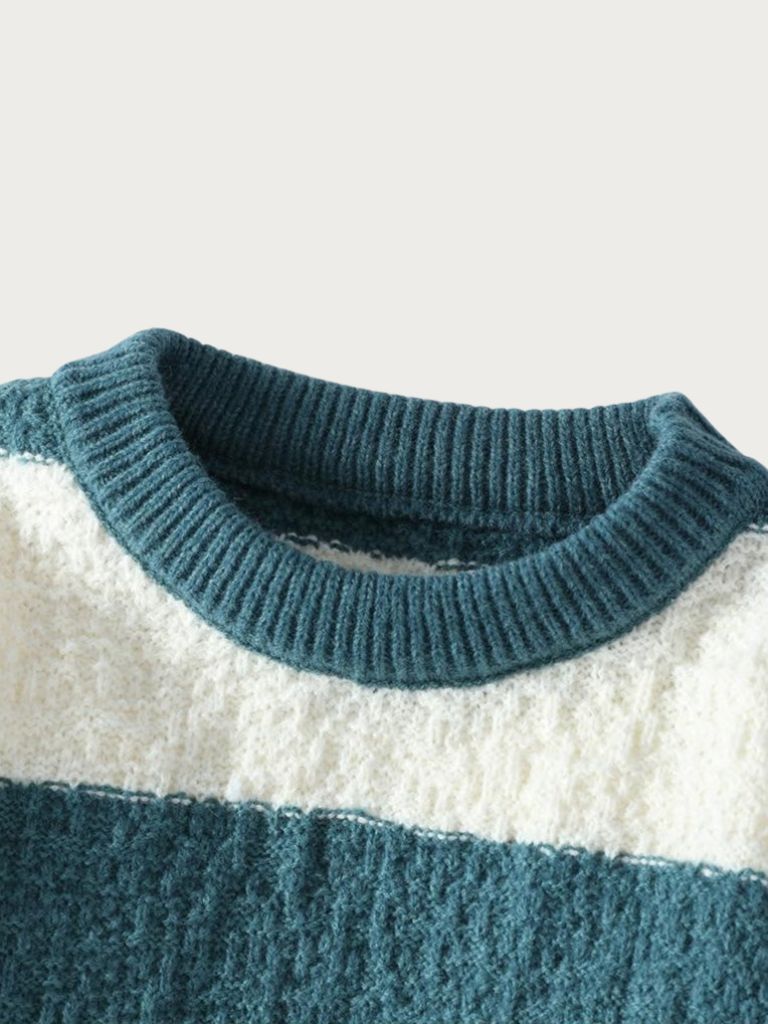 Jorren – Rund Hals Streifen Pullover