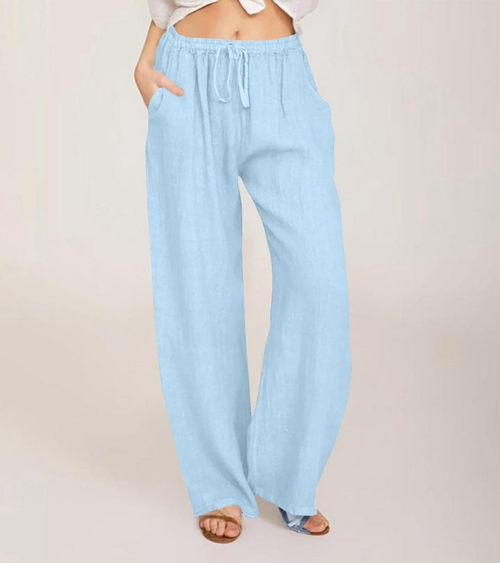 Maialen – Leinenhose Mit Weitem Bein Für Den Sommer