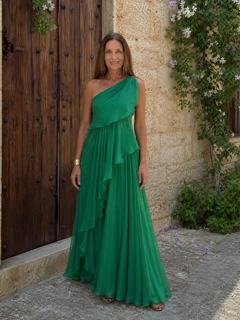 Seyma -Maxikleid mit Rüschen