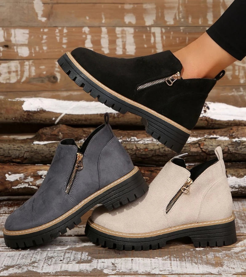Miladie - Orthopädischer Stiefel Mit Seitlichem Reißverschluss