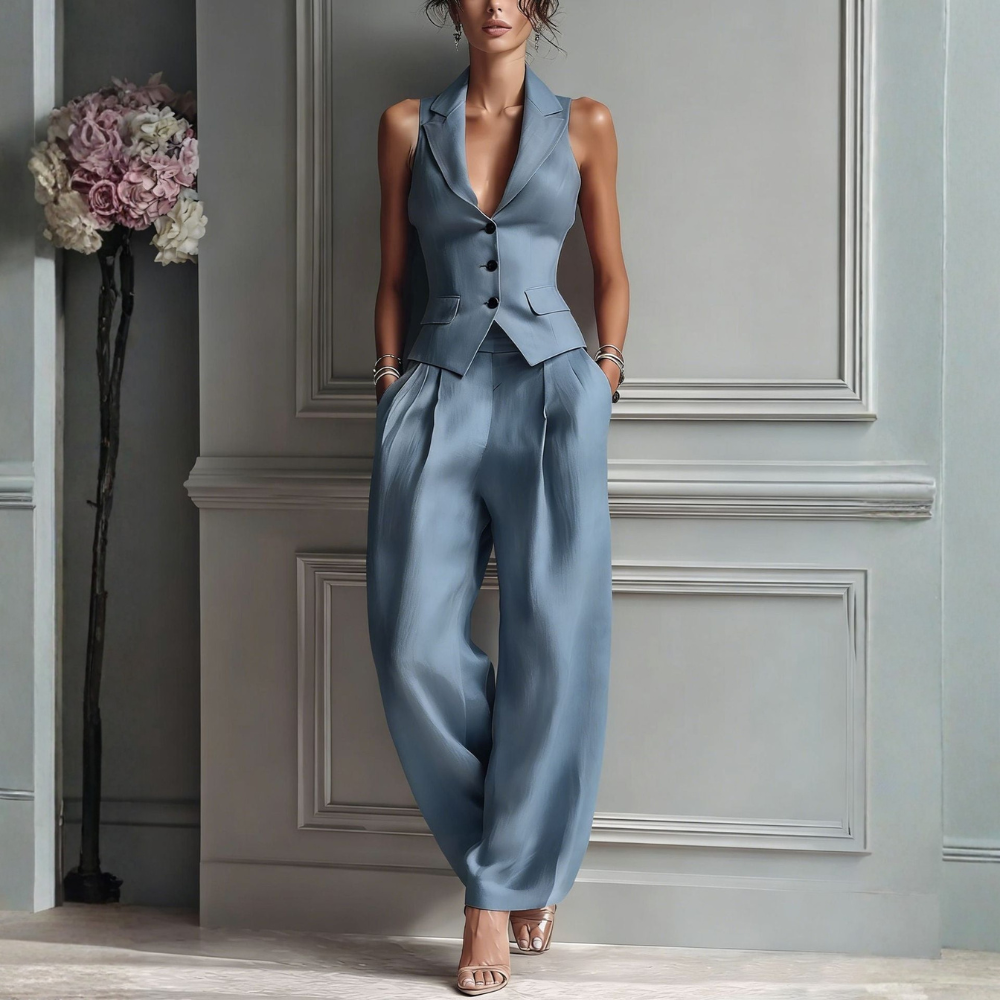 Eleeka – Set Aus ärmellosem Top Und Hose Mit Weitem Bein