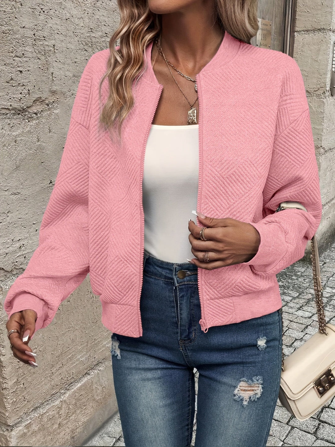 Jemma – Langärmelige Jacke Mit Reißverschluss