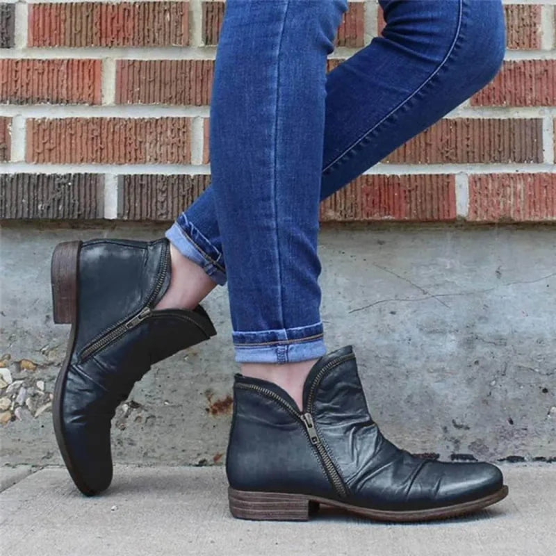 Lianella – Orthopädische Stiefeletten Mit Reißverschluss