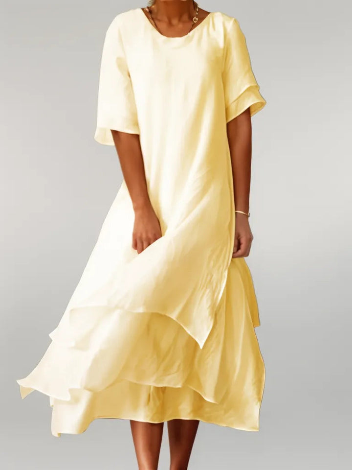 Tabatha - Langes Elegantes Baumwollkleid