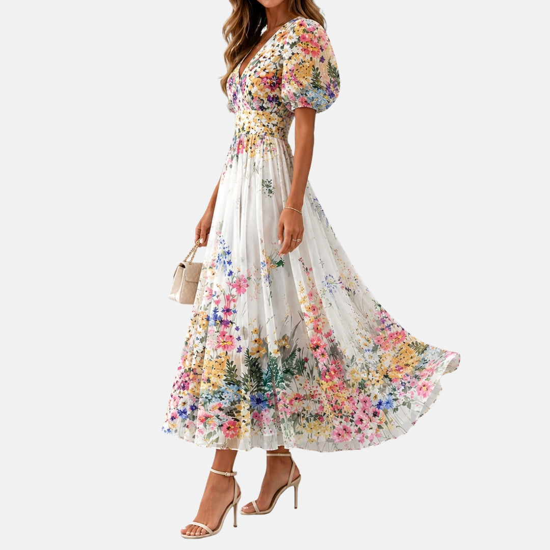 Kirina – Midi-Wickelkleid Mit Blumenmuster