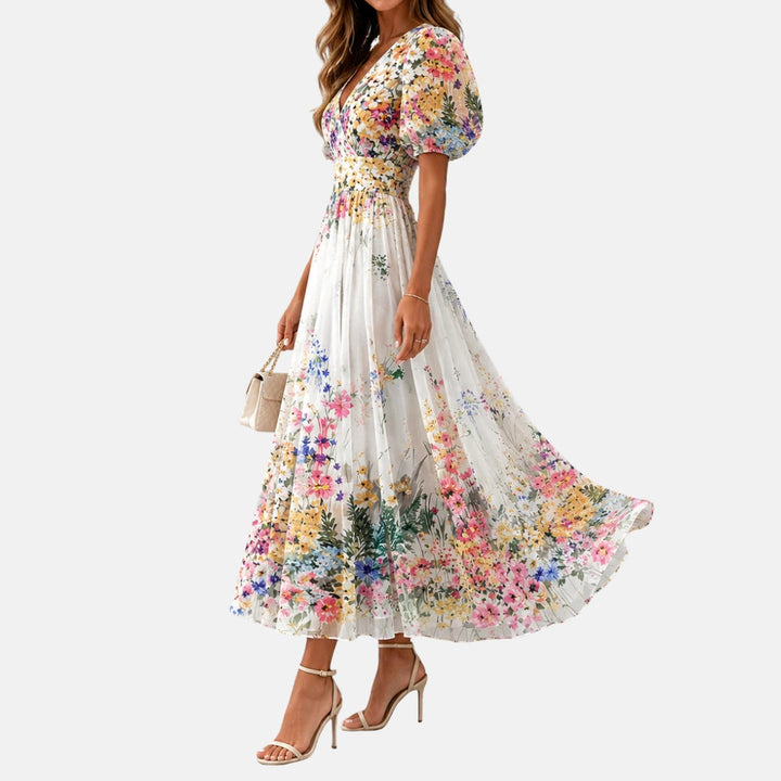 Kirina – Midi-Wickelkleid Mit Blumenmuster